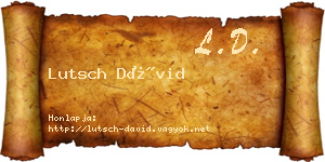 Lutsch Dávid névjegykártya